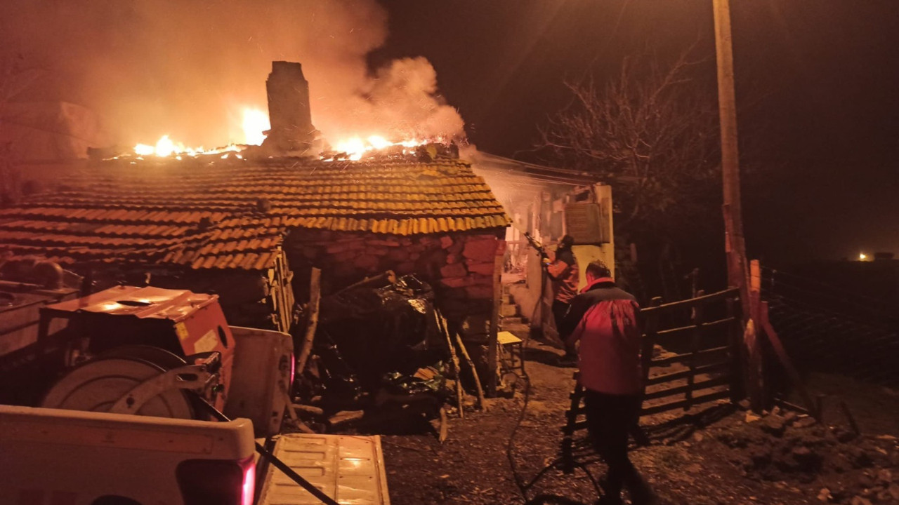 Sobadan çıkan ev yangınında 1 kişi yaralandı