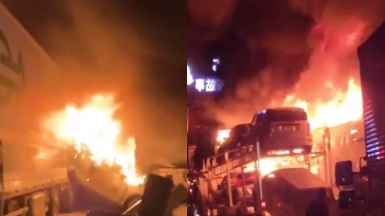 Japonya'da 50 araç birbirine girdi! Ölü ve yaralılar var