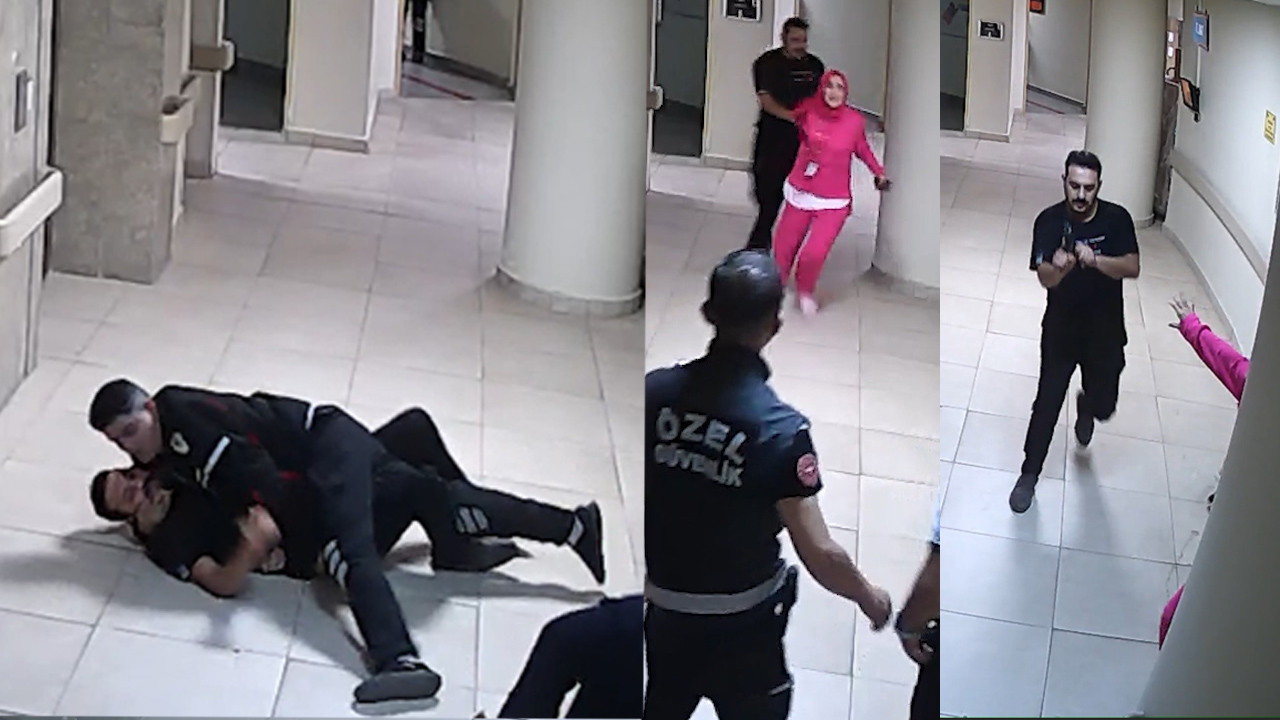 Hastanede kanlı kovalamaca! Saniye saniye kameraya yansıdı: Peş peşe tetiğe bastı