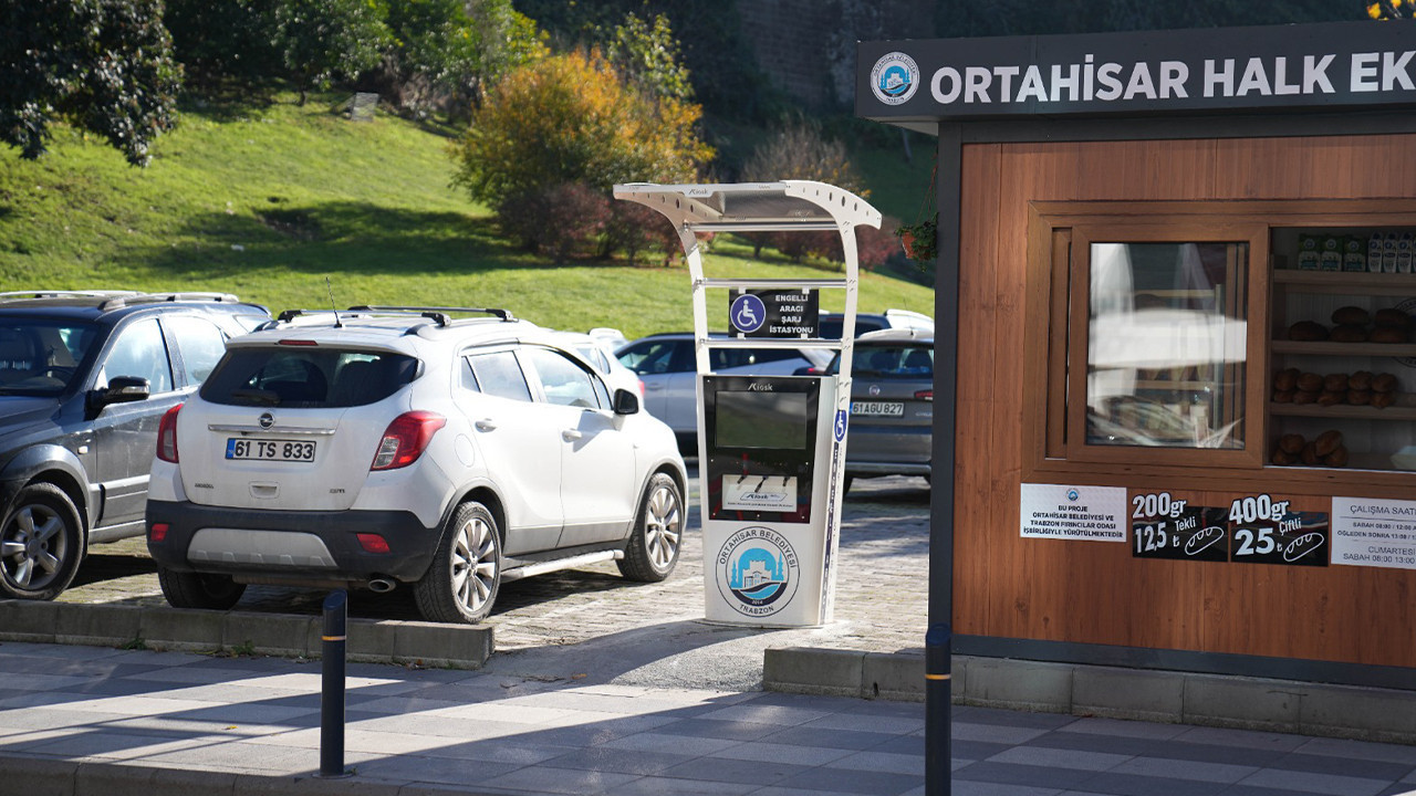 Ortahisar belediyesi, engelli araç şarj istasyonu kurdu