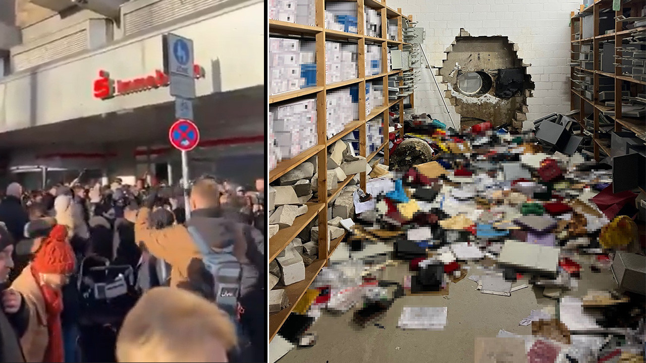 Maskeli çete Noel'de vurdu! Filmleri aratmayan tünel: 3200 kasayı boşaltılar