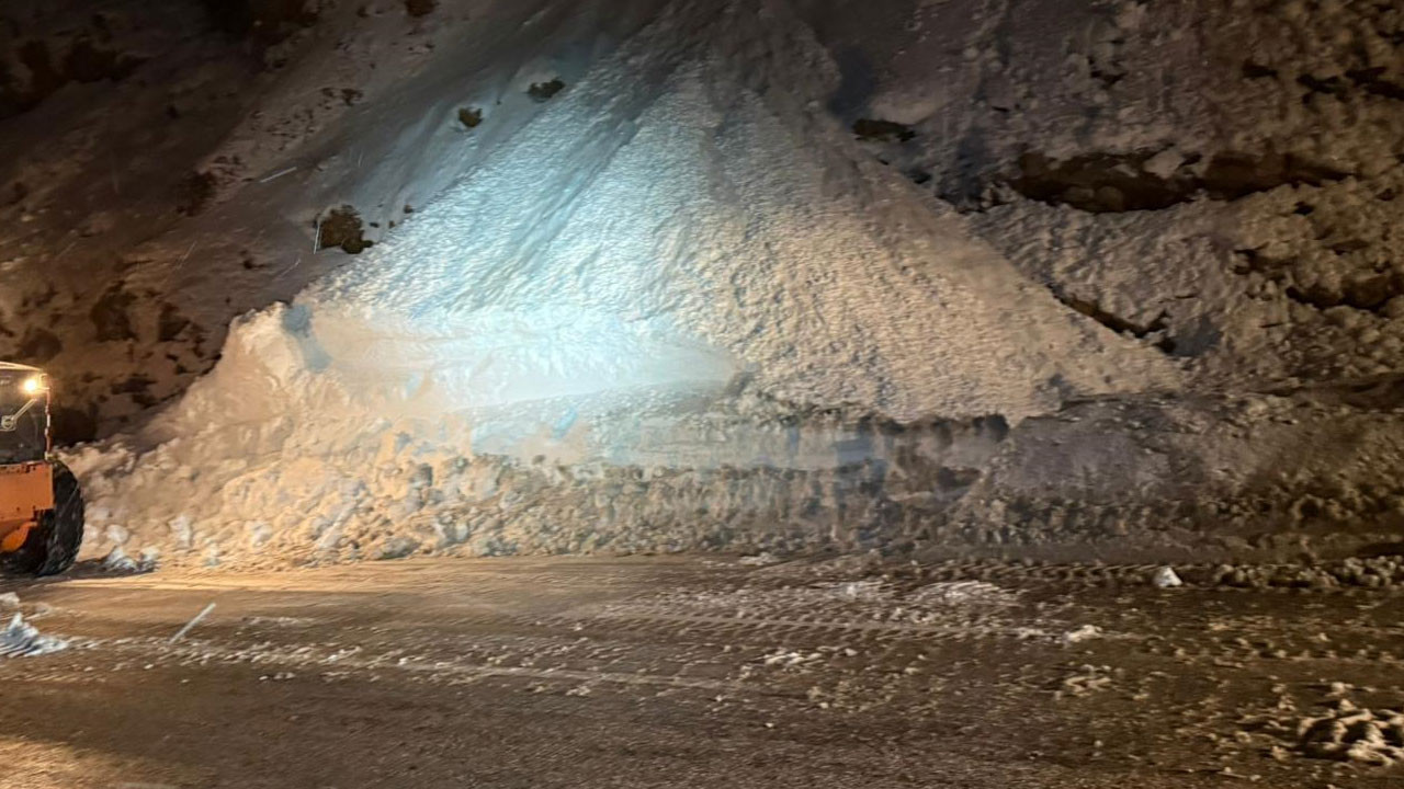 Van-Bitlis karayolunda çığ düştü