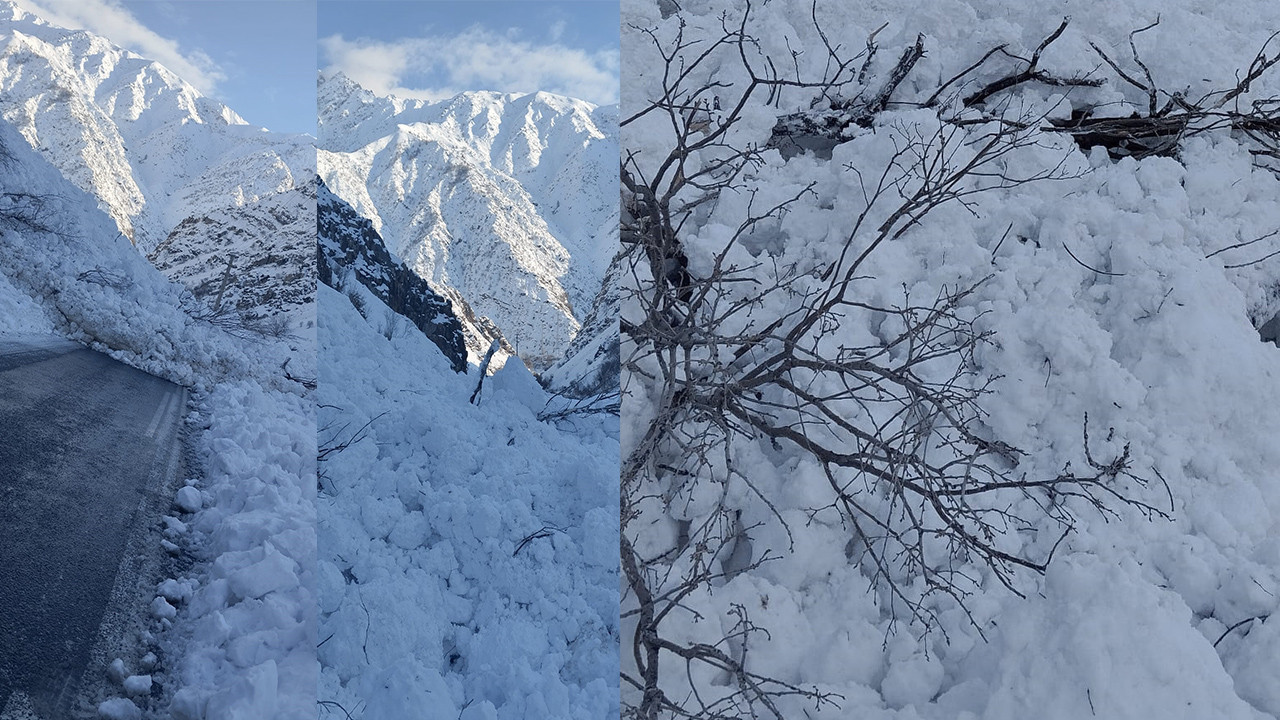 Dev çığ yola indi: Hakkari-Çukurca yolu ulaşıma kapandı