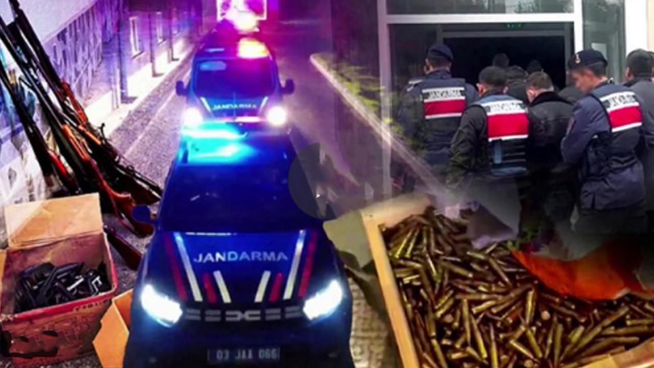 Jandarma'dan dev operasyon: Çok sayıda silah ve mühimmat ele geçti