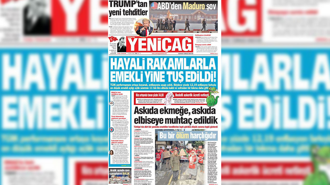 Yeniçağ Gazetesi: Hayali rakamlarla emekli yine tuş edildi
