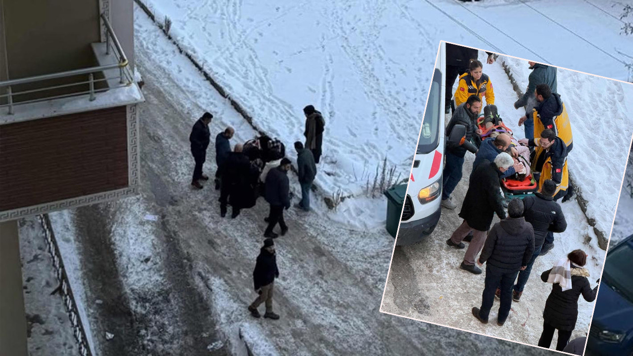 Servis bekleyen öğrencinin başına buz kütlesi düştü: Ameliyata alında: Yaşam savaşı veriyor