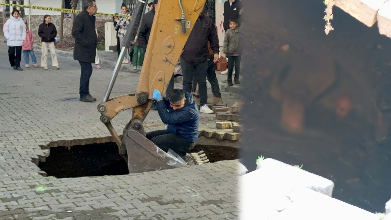 Manisa'da çöken yolda kafatası bulundu