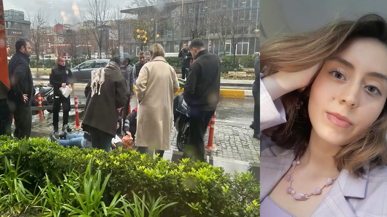 Feci olay: Genç kadın fırtınada devrilen tabelanın altında kaldı