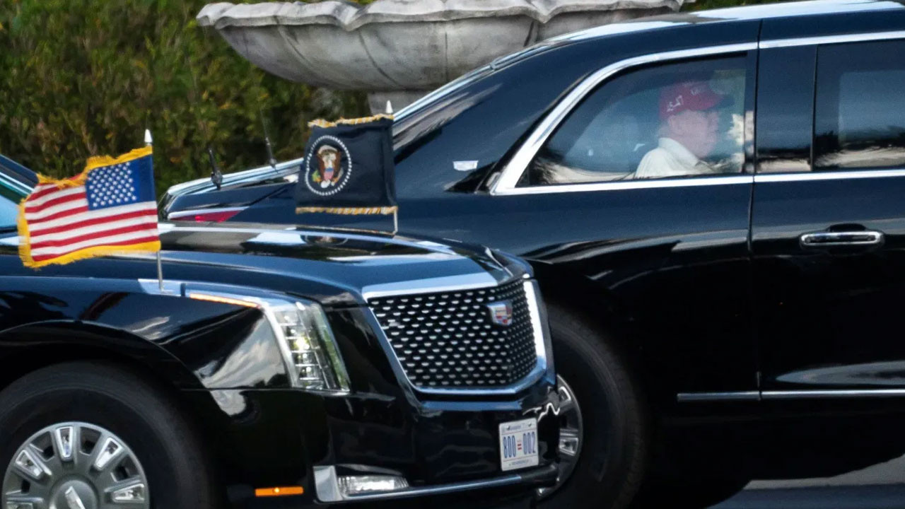 Trump’ın konvoyunda alarm: Hemen yolu değişti