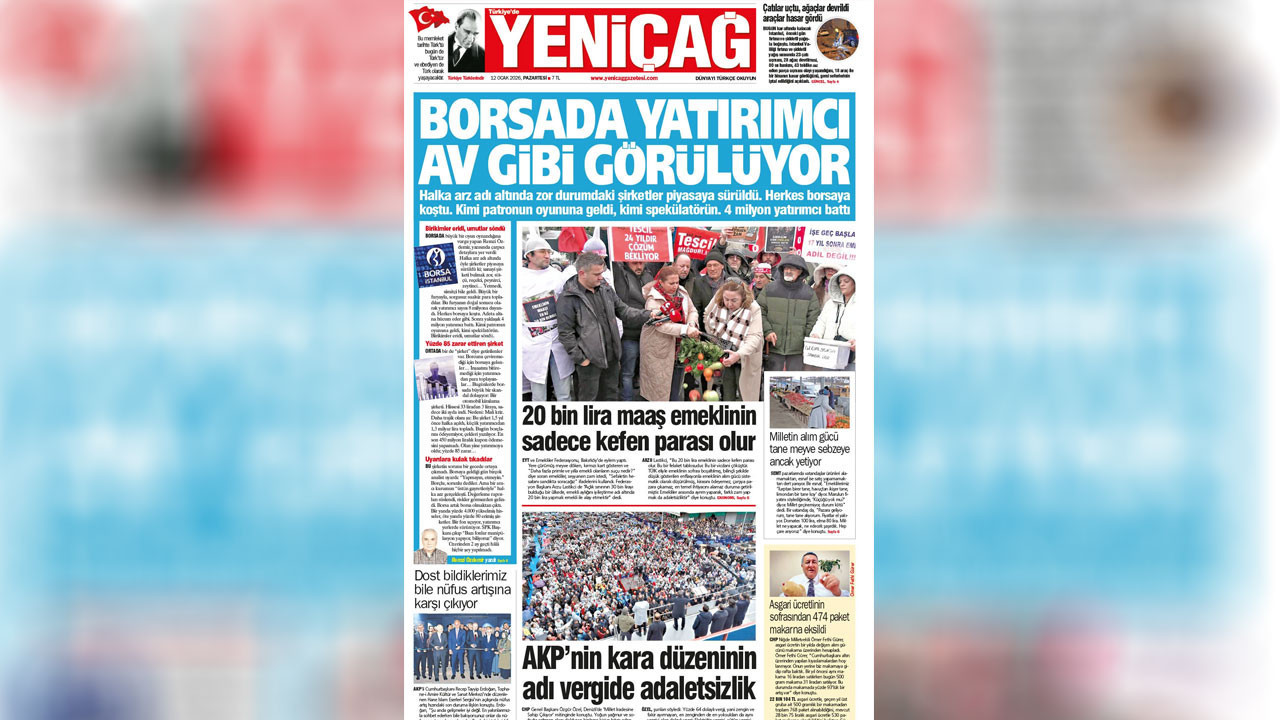 Yeniçağ gazetesi: Borsada yatırımcı av gibi görülüyor