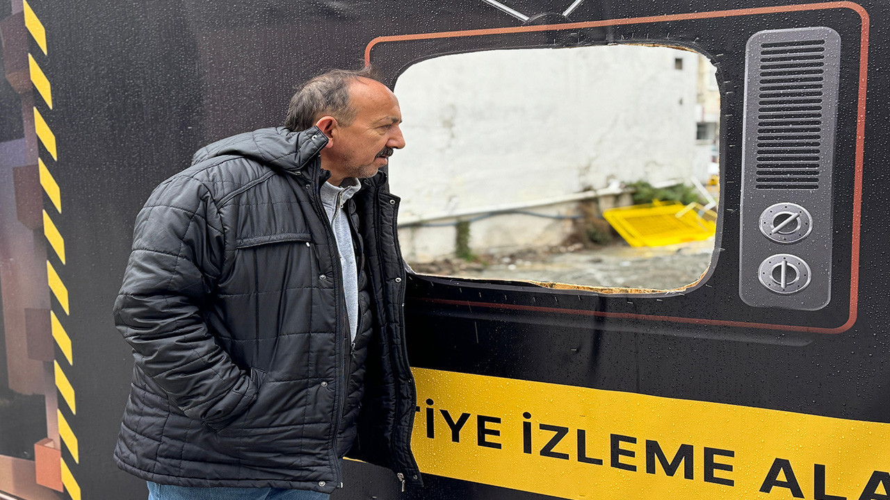 Meraklıların yeni gözdesi: Her şeyi canlı canlı seyrediyorlar: Televizyonlu şantiye
