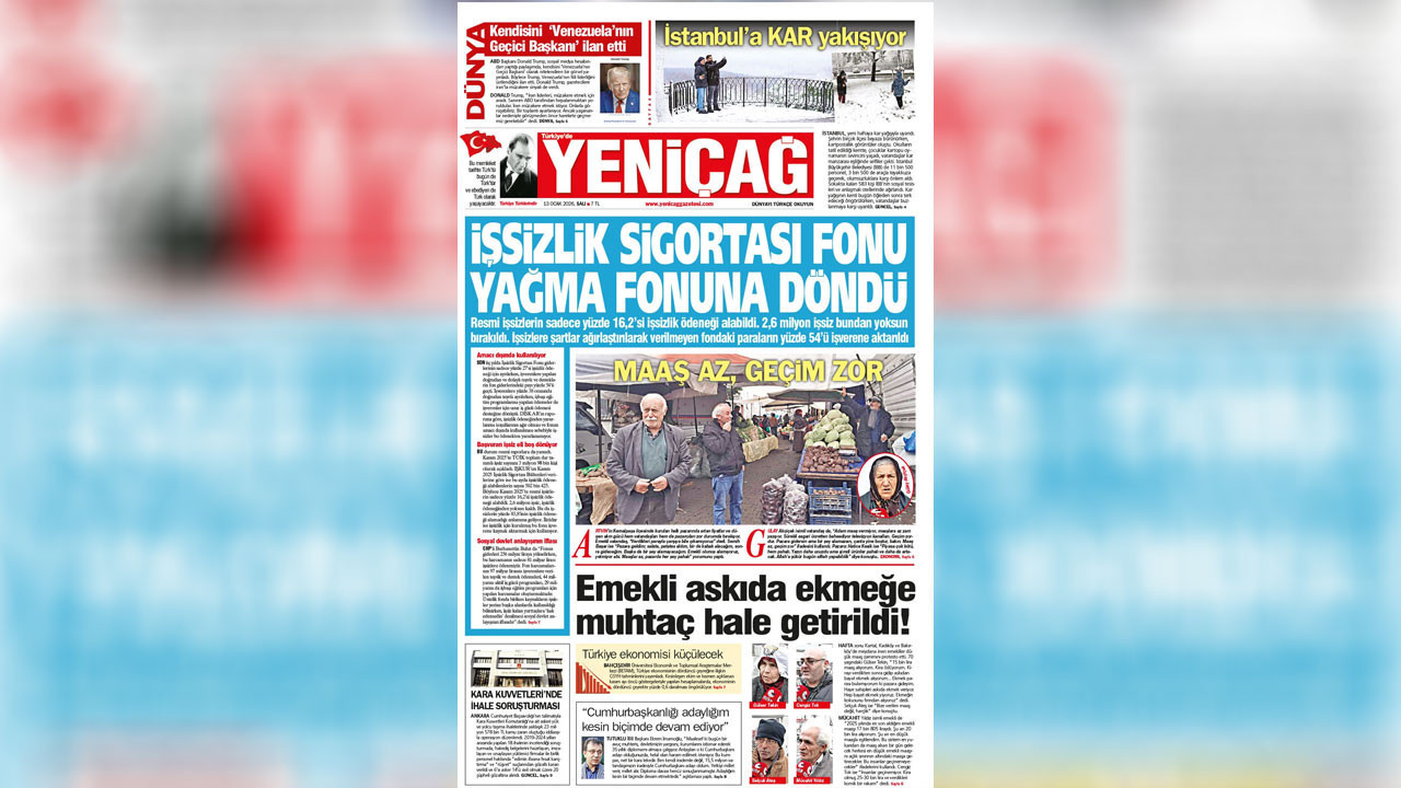 Yeniçağ gazetesi: İşsizlik sigortası fonu yağma fonuna döndü