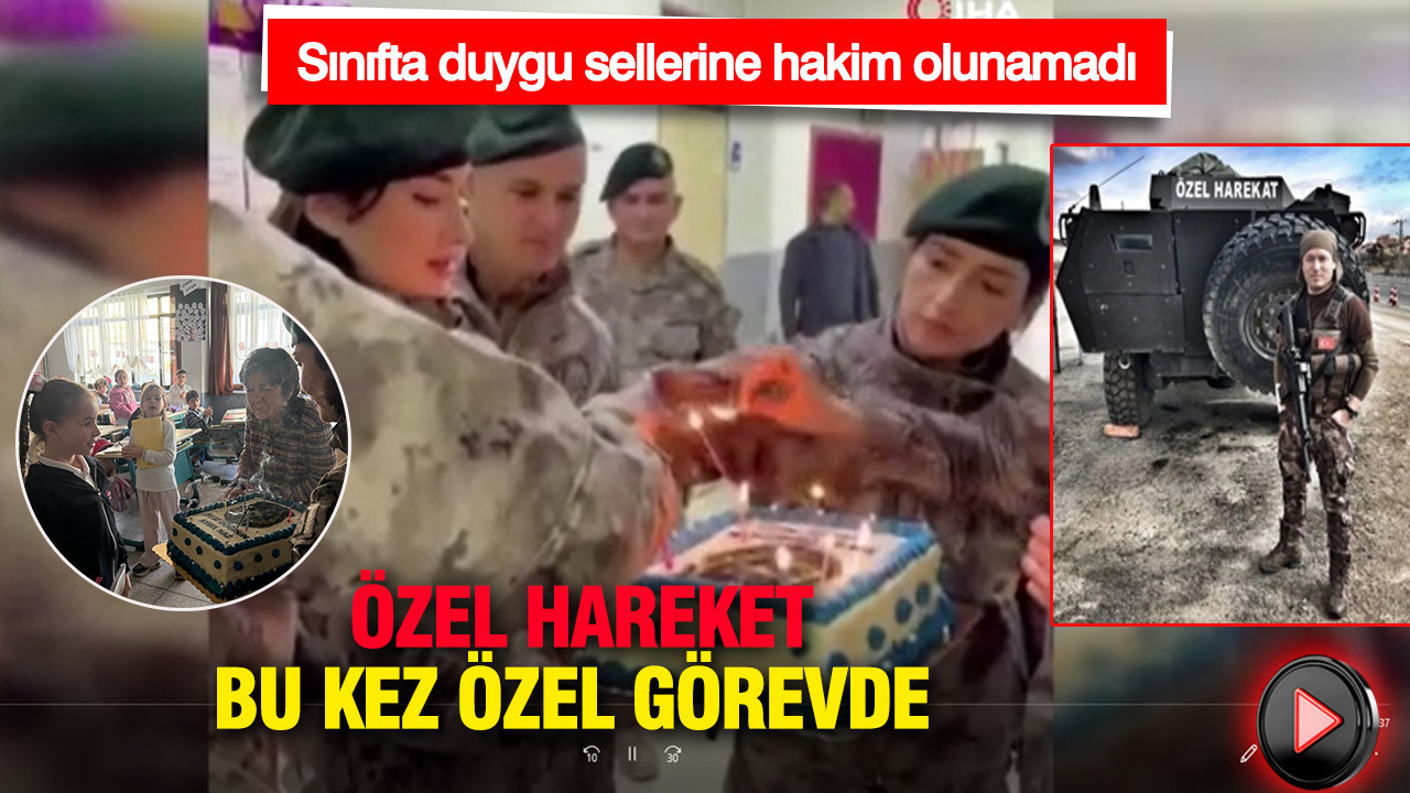 Özel Hareket Polisi bu kez özel görevde: Sınıfta duygu seline hakim olunamadı