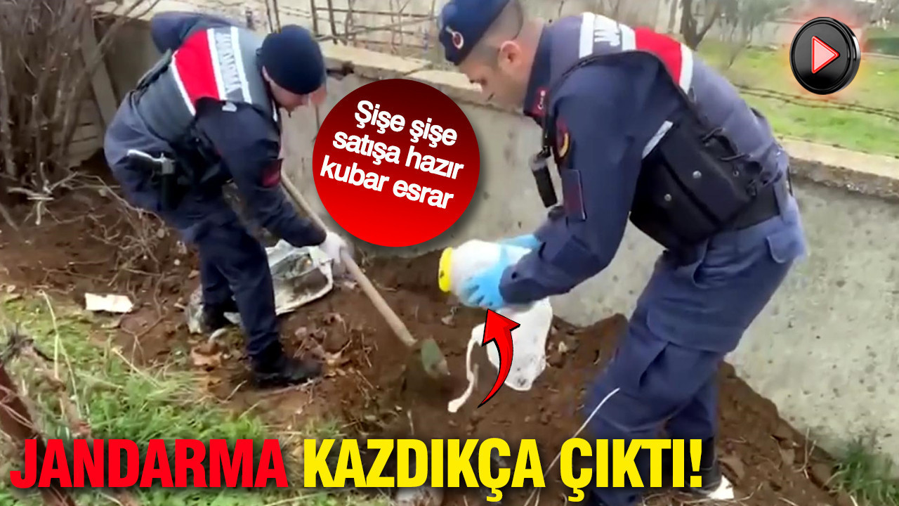 Jandarma kazdıkça çıktı: Şişe şişe satışa hazır uyuşturucu madde