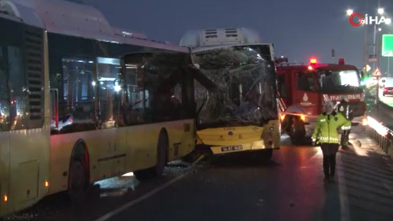 Başakşehir'de 3 İETT otobüsü birbirine girdi: Yaralılar var