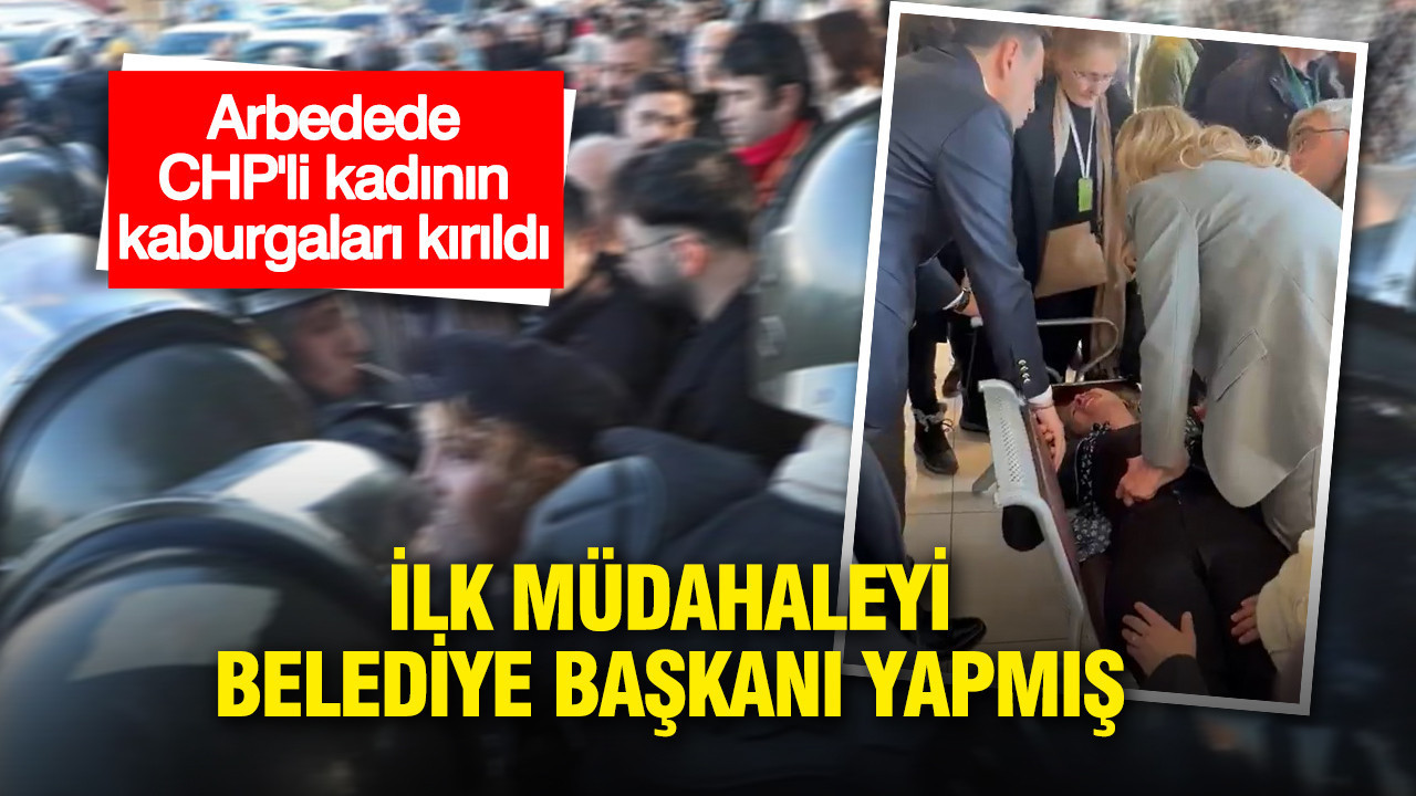Diploma davasındaki arbedede yaralanan vatandaşa belediye başkanı müdahale etmiş