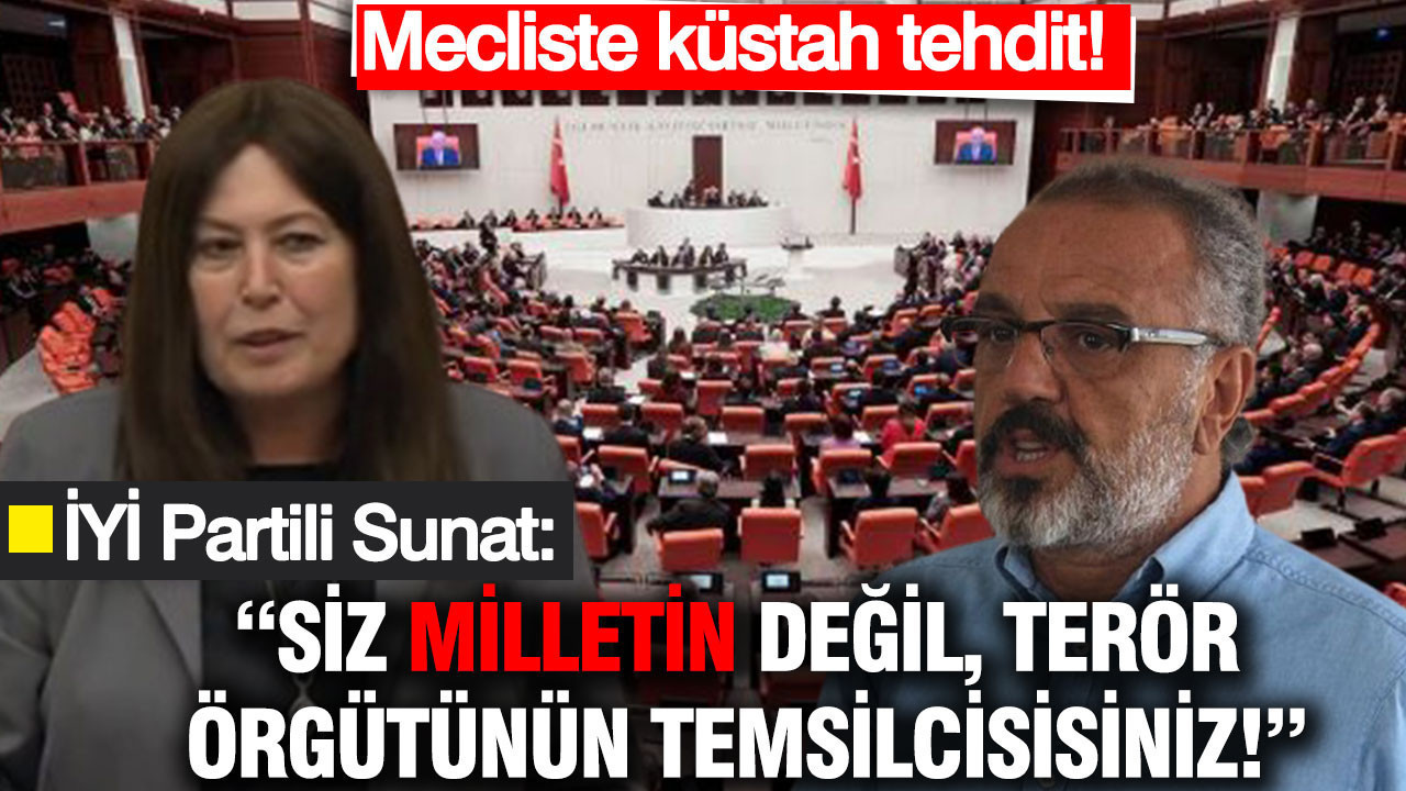 Mecliste küstah tehdit: İYİ Partili Sunat: Siz milletin değil, terör örgütünün temsilcisisiniz!