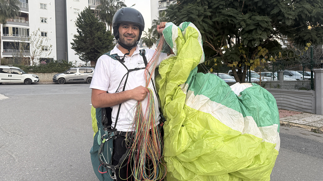 Paraşütçü çay daveti aldığı kırsala iniş yaptı