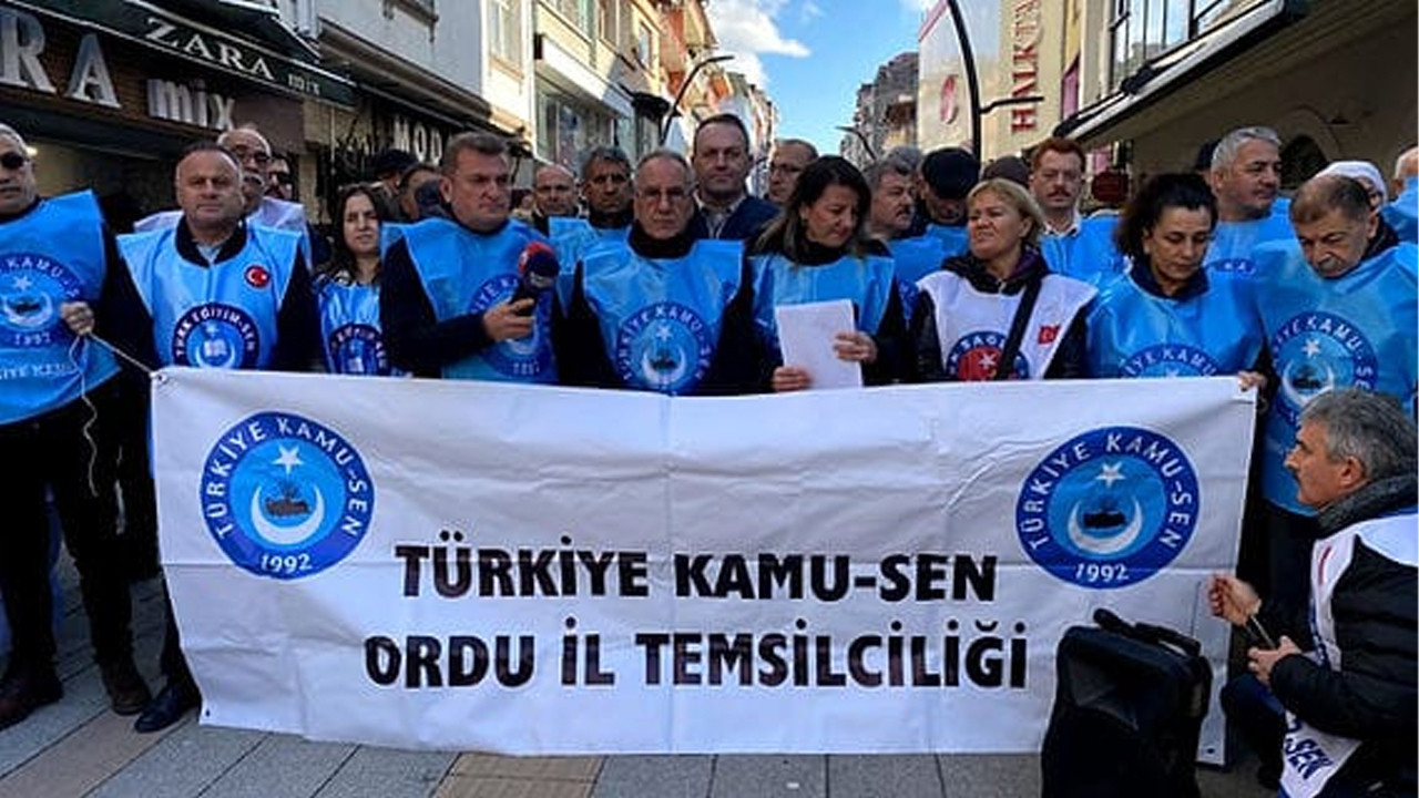 Türkiye Kamu-Sen üyeleri, Ordu’da ek zam ve refah payı muhtırası: "Enflasyon farkı zam değildir!"