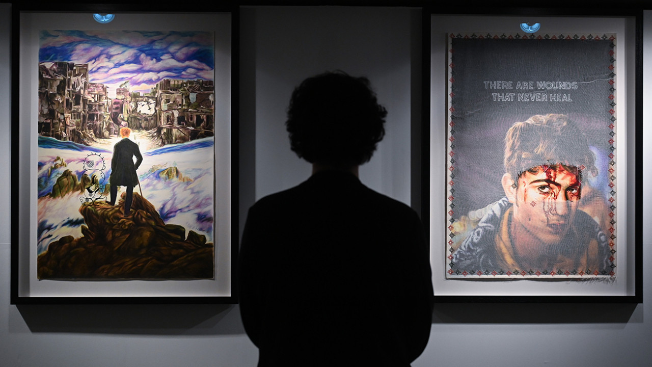 100 yıllık acıyı pastelle anlattı: Londra’da Filistin sergisi