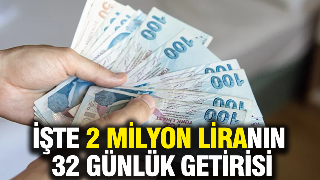2 milyon liranın 32 günlük getirisi ne oldu?
