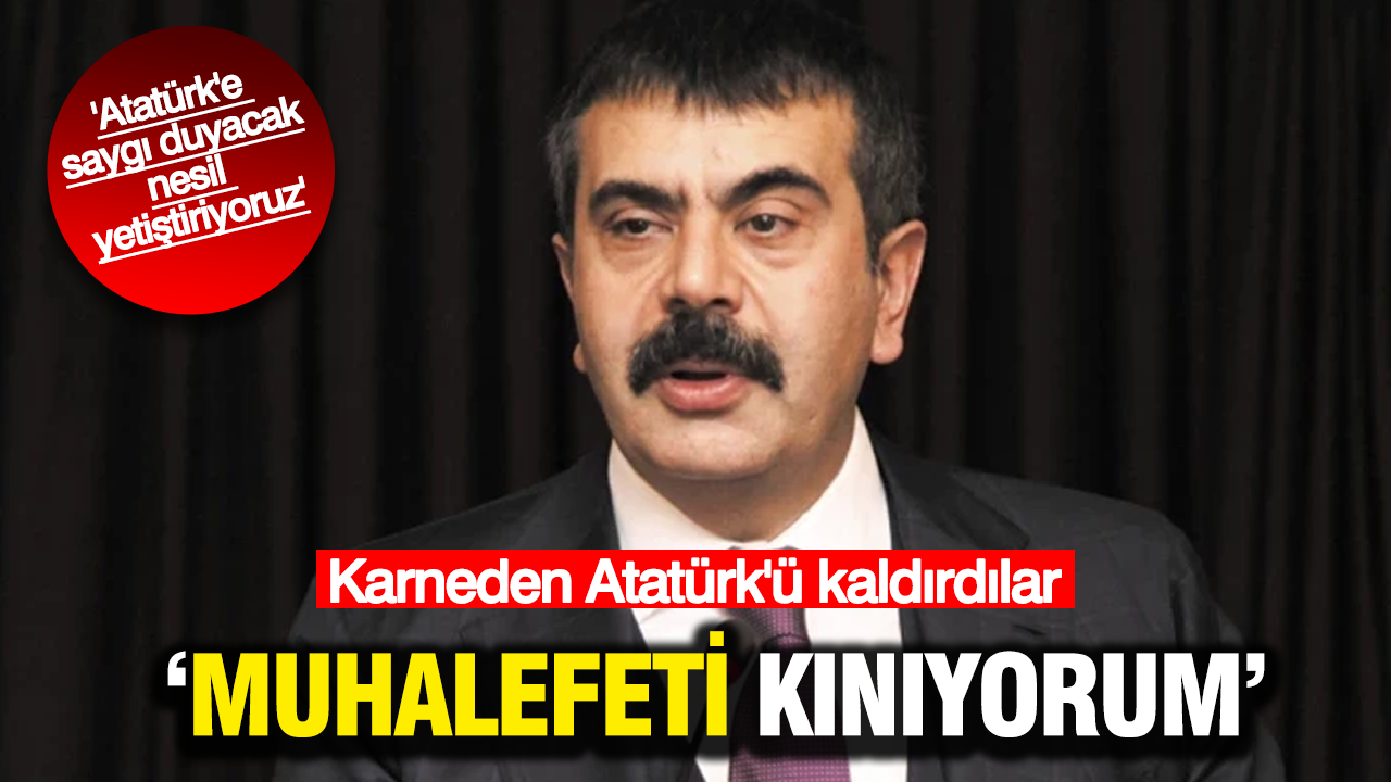 Atatürksüz karne tepkilerinin ardından Bakan Tekin: Muhalefeti kınıyorum