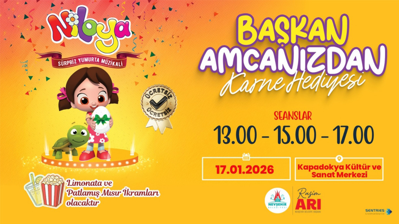 Niloya Müzikali Nevşehir’de sömestr tatilinde çocuklara karne hediyesi oldu