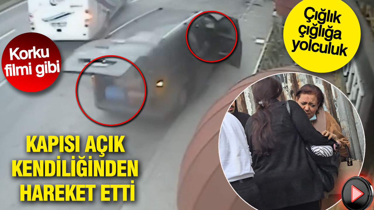 Taksim'de korku filmi gibi: Kapısı açık kendiliğinden hareket etti: Çığlık çığlığa yolculuk