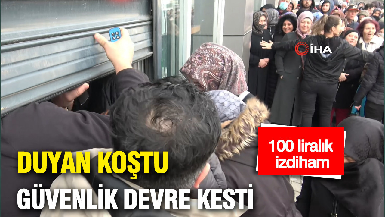 Bursa’da soğuğu unutturan 100 liralık izdiham: Duyan koştu: Güvenlik devre kesti
