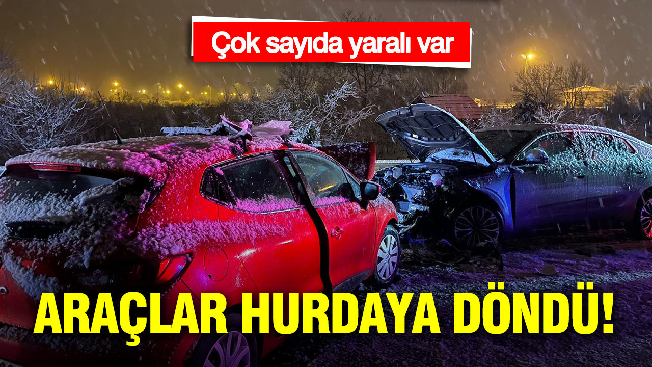 Düzce'deki kazada araçlar hurdaya döndü: Çok sayıda yaralı var