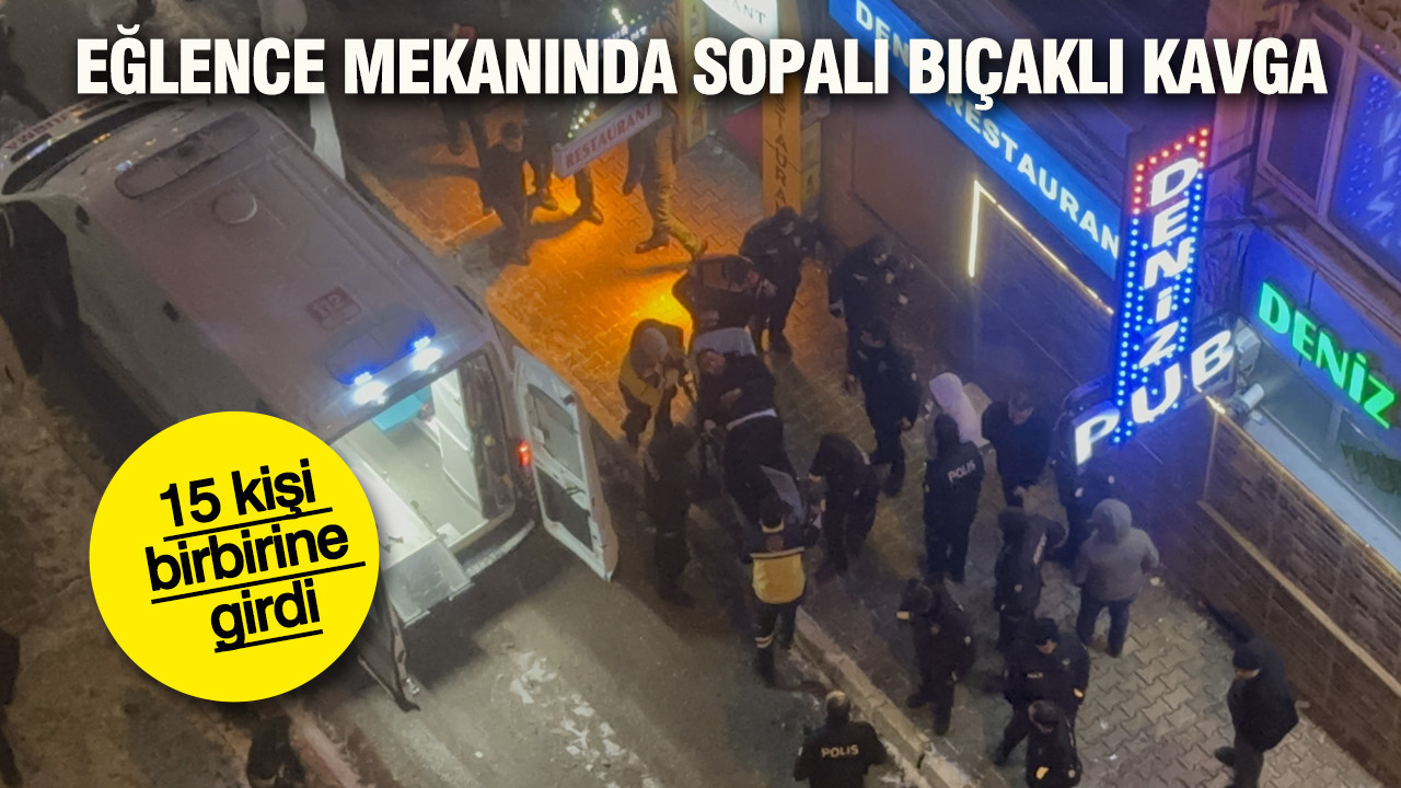 Elazığ’da eğlence mekanında sopalı bıçaklı kavga: 15 kişi birbirine girdi: 4 yaralı