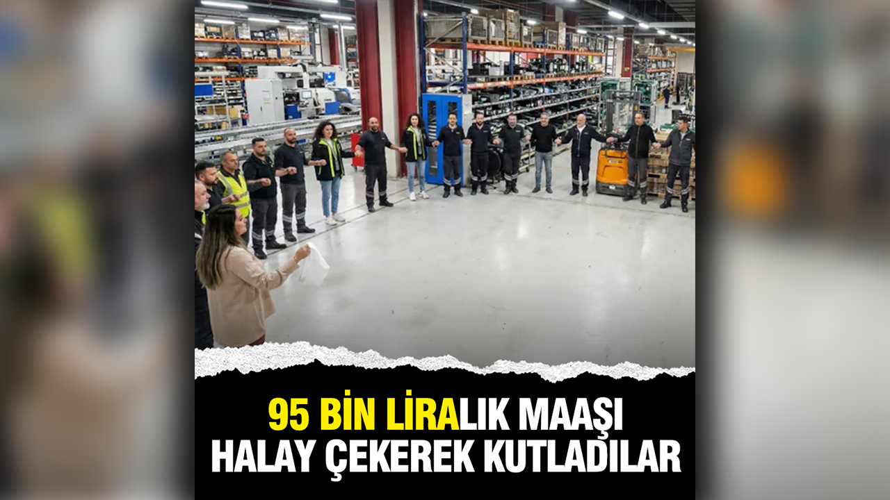 Kocaeli'de işçiler 95 bin liralık maaşı halay çekerek kutladı