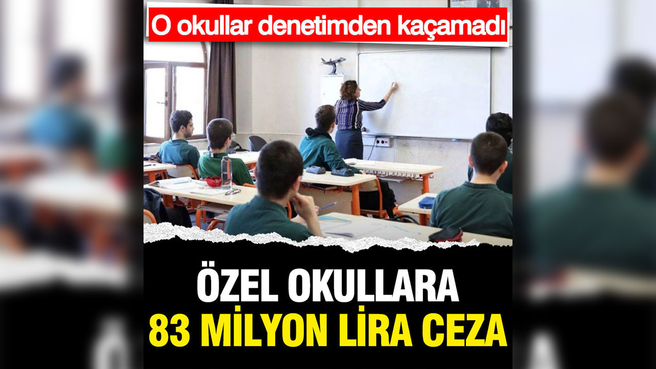 Özel okullar denetimden kaçamadı: Bakanlık 83 milyon lira ceza kesti