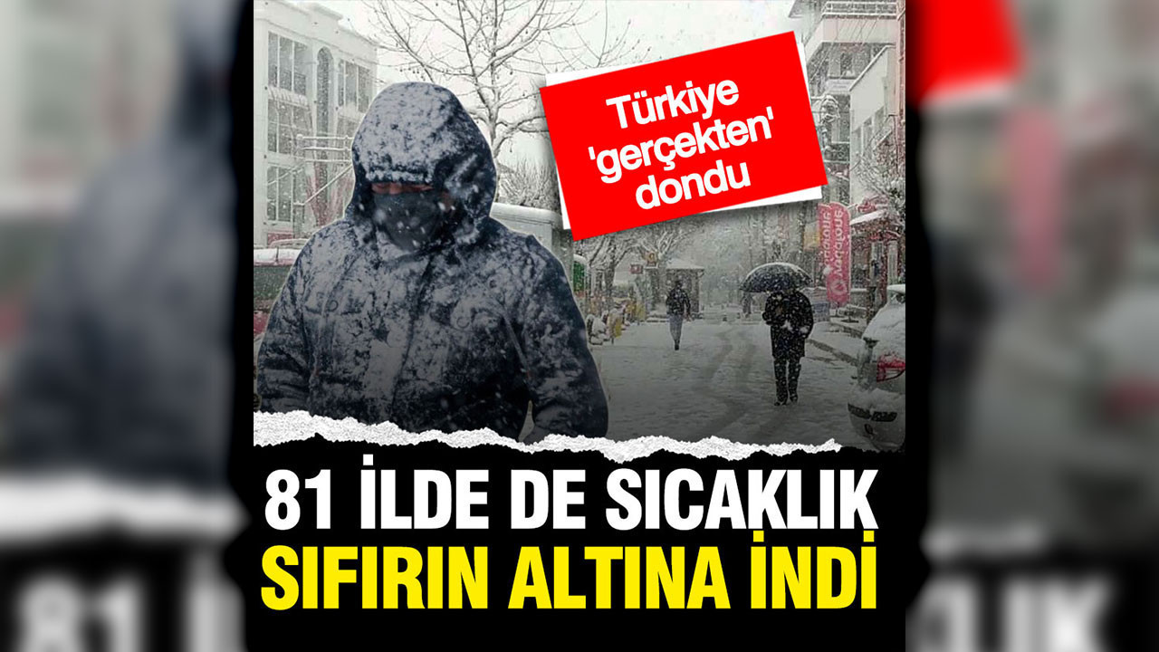 Türkiye 'Gerçekten' dondu: 81 ilde de sıcaklık sıfırın altına düştü