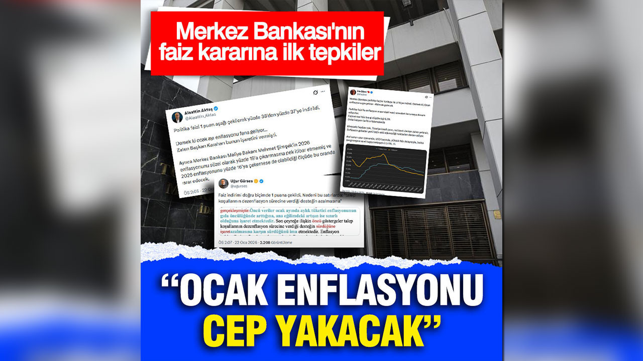 Merkez Bankası'nın faiz kararına ekonomistlerden ilk tepki: Ocak enflasyonu cep yakacak