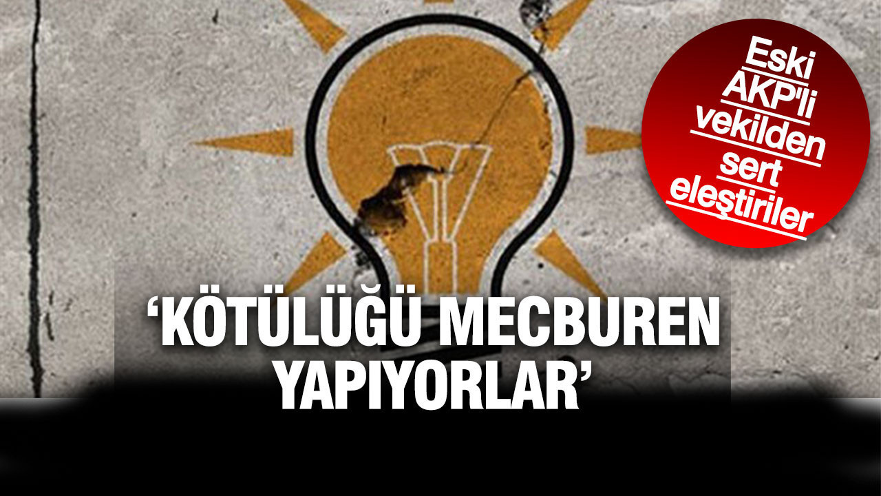 Eski AKP’li vekilden sert sözler: Her türlü kötülüğü mecburen yapıyorlar