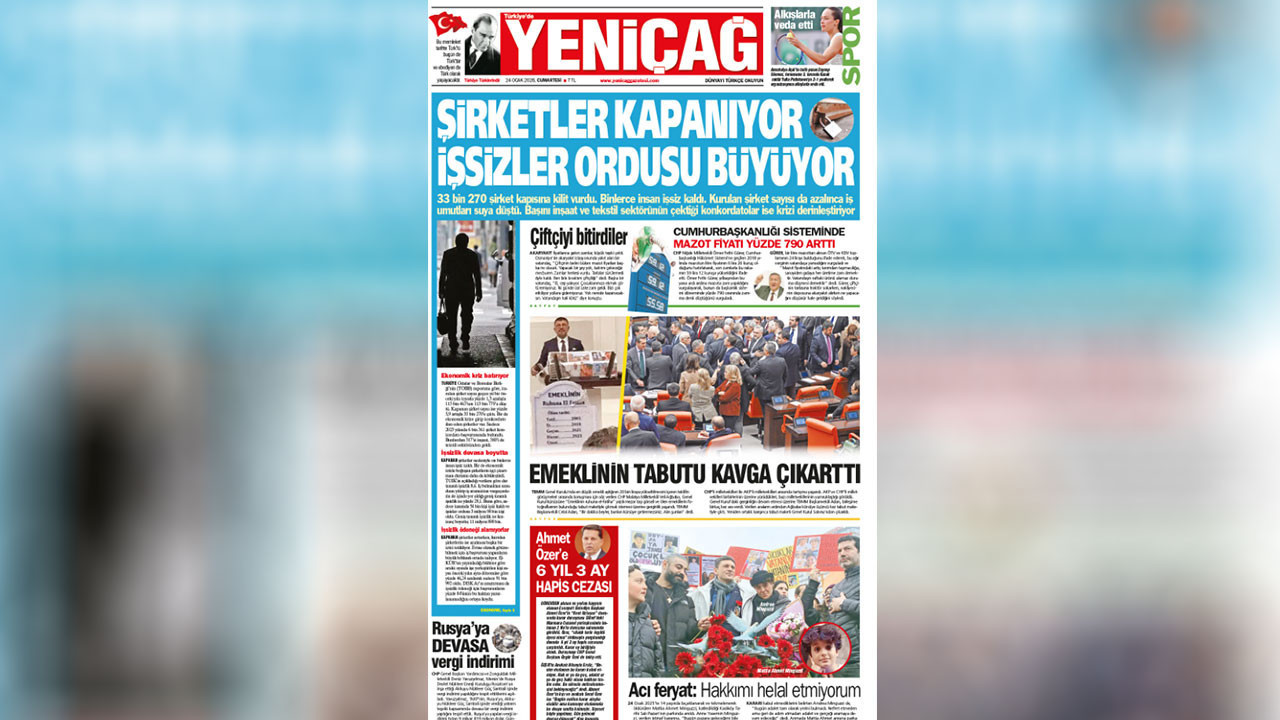 Yeniçağ gazetesi: Şirketler kapanıyor işsizler ordusu büyüyor