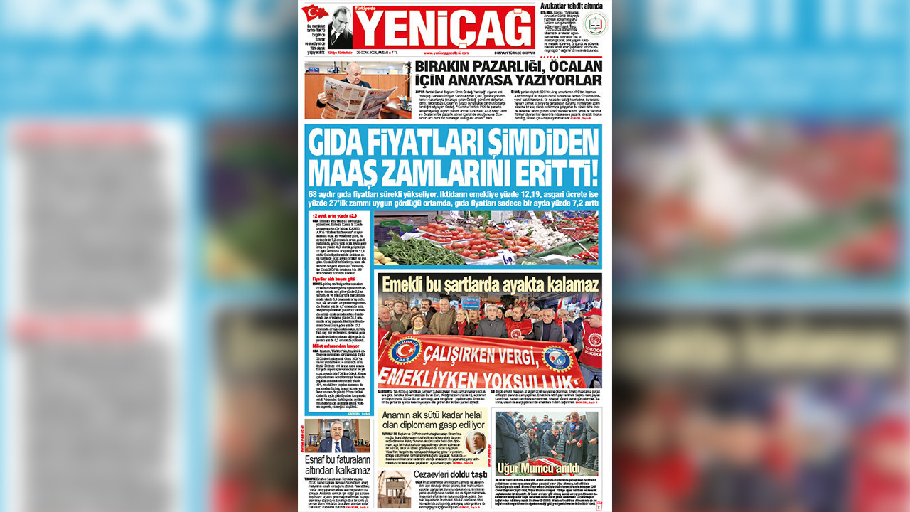 Yeniçağ gazetesi: Gıda fiyatları şimdiden maaş zamlarını eritti