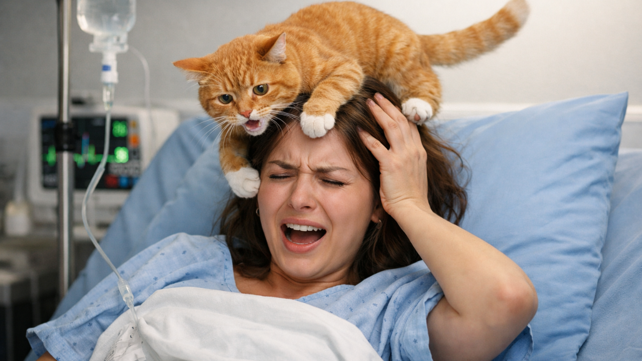 Başına kedi düştü: Dava açtı, hastaneden tazminat aldı