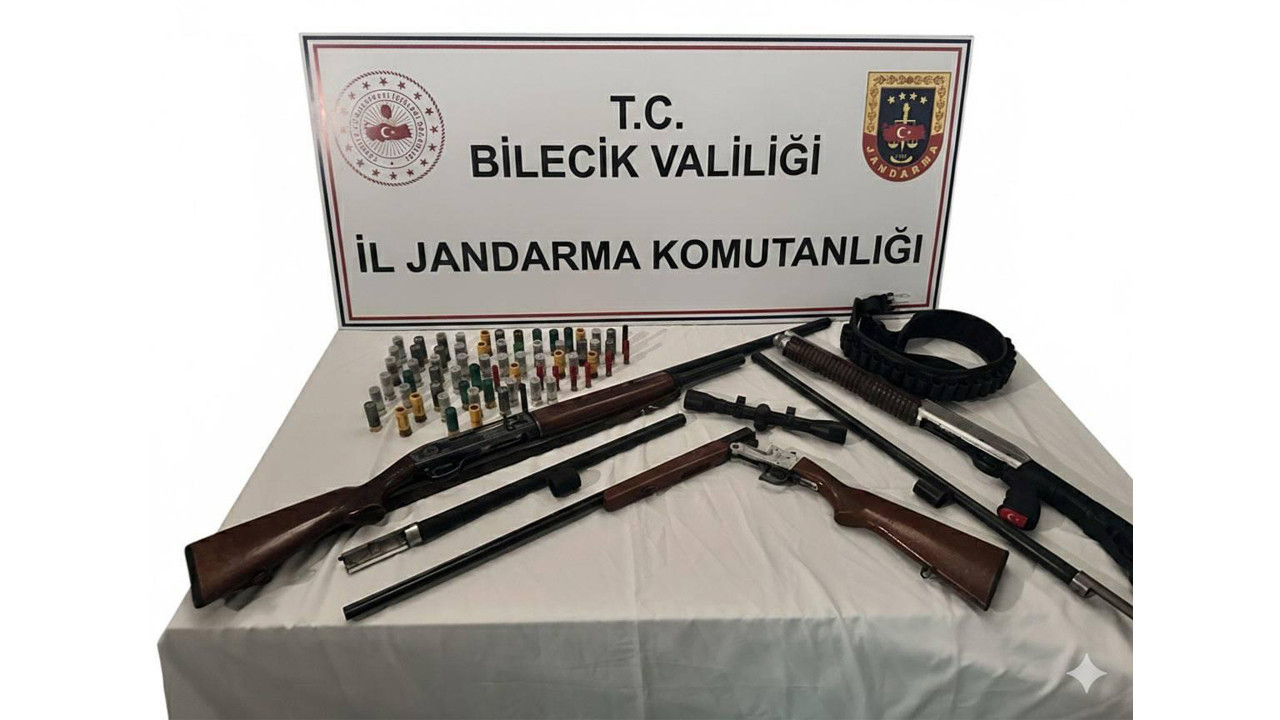 Bilecik'te jandarma ruhsatsız av tüfekleri ele geçirdi