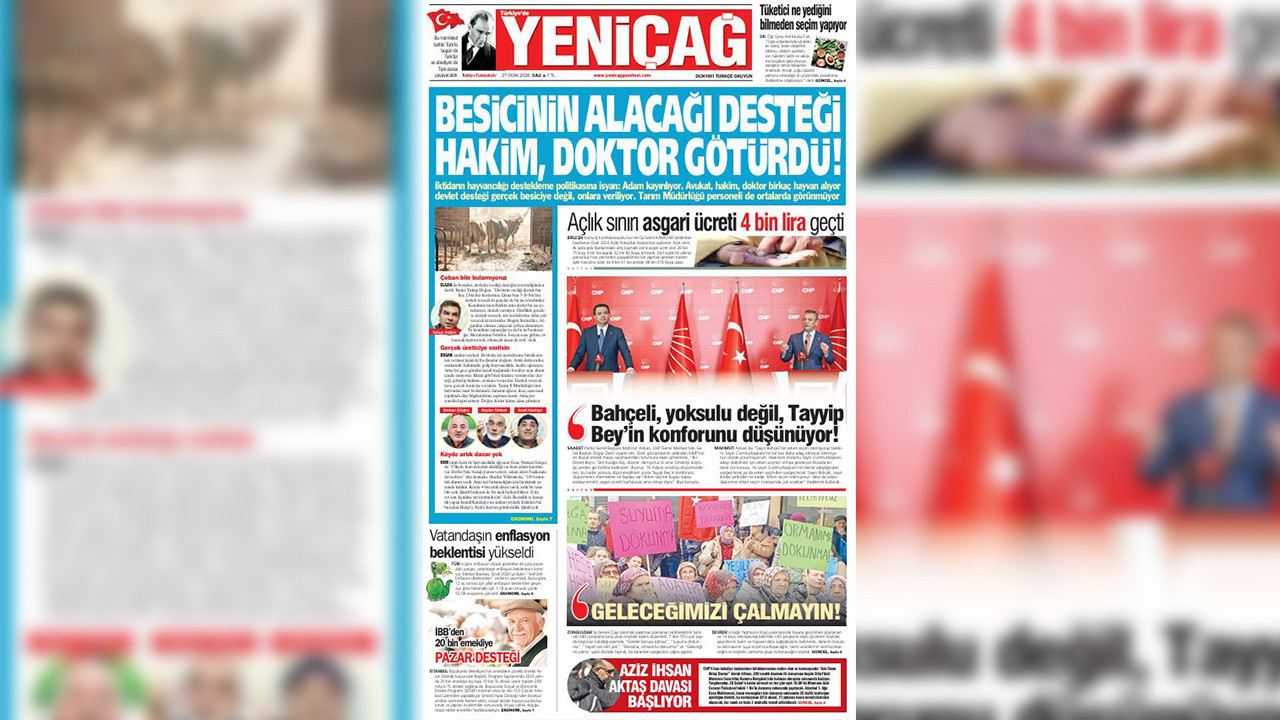 Yeniçağ Gazetesi: Besicinin alacağı desteği hakim, doktor götürdü