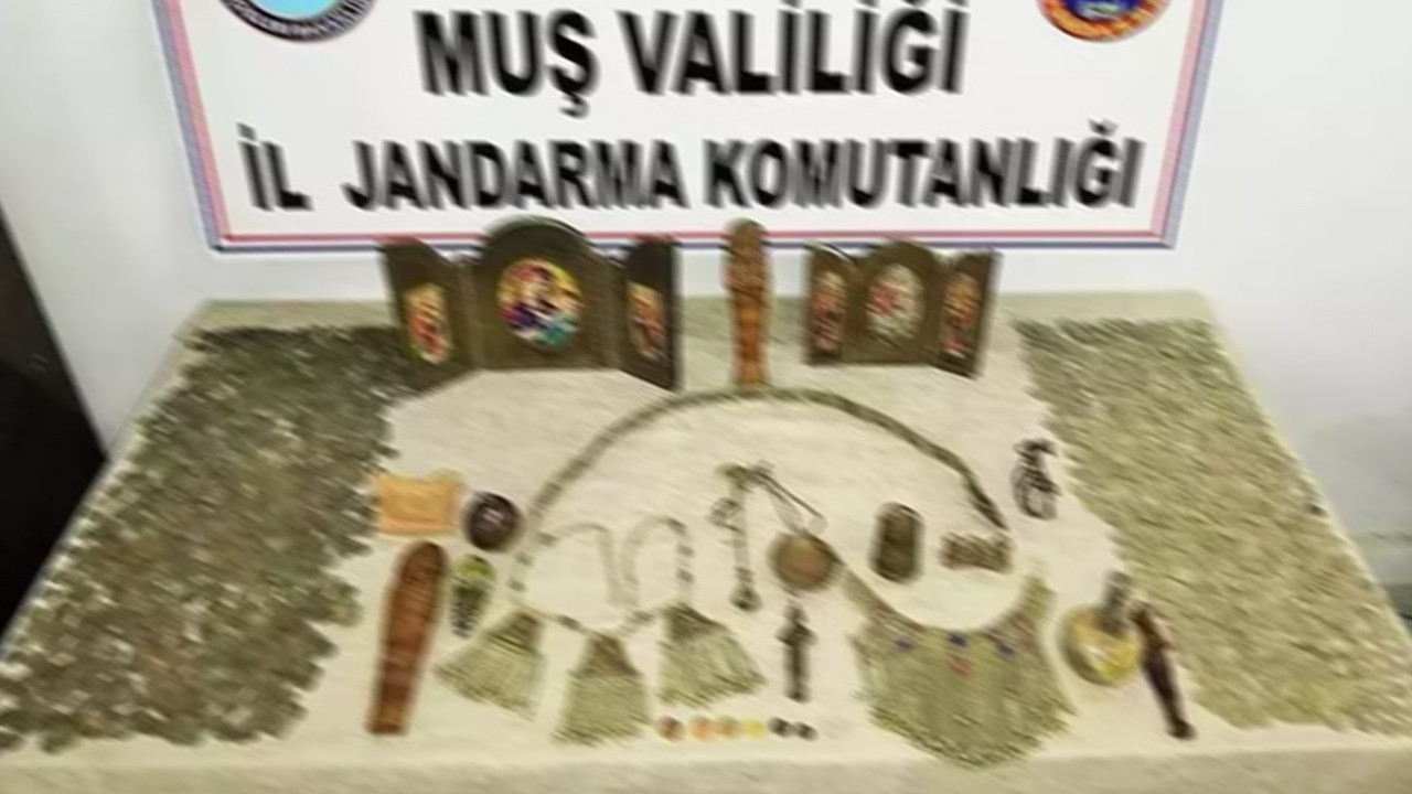 Muş'ta Osmanlı'ya ait tarihi eserler yakalandı