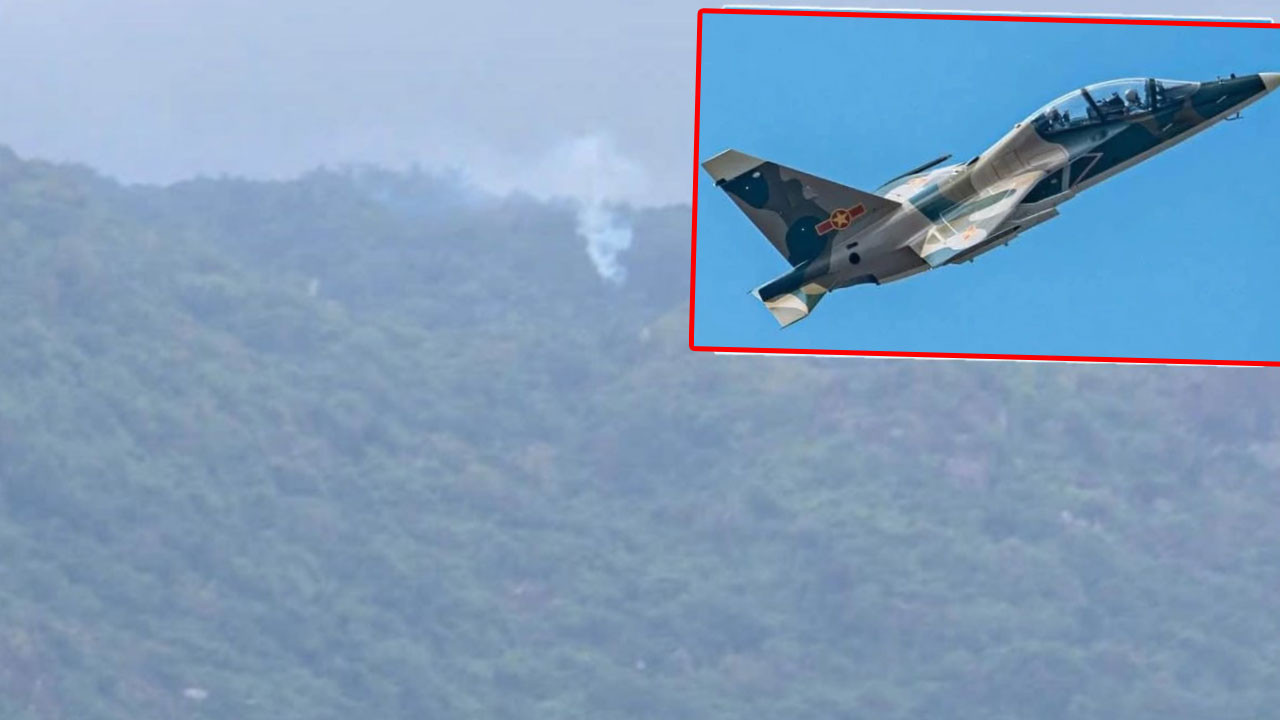 Vietnam'da askeri uçak dağlık alana düştü