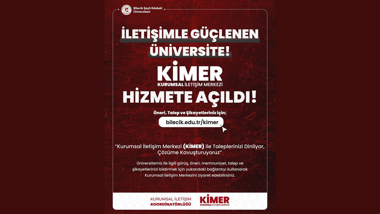 BŞEÜ'de Kurumsal İletişim Merkezi (KİMER) hizmete açıldı
