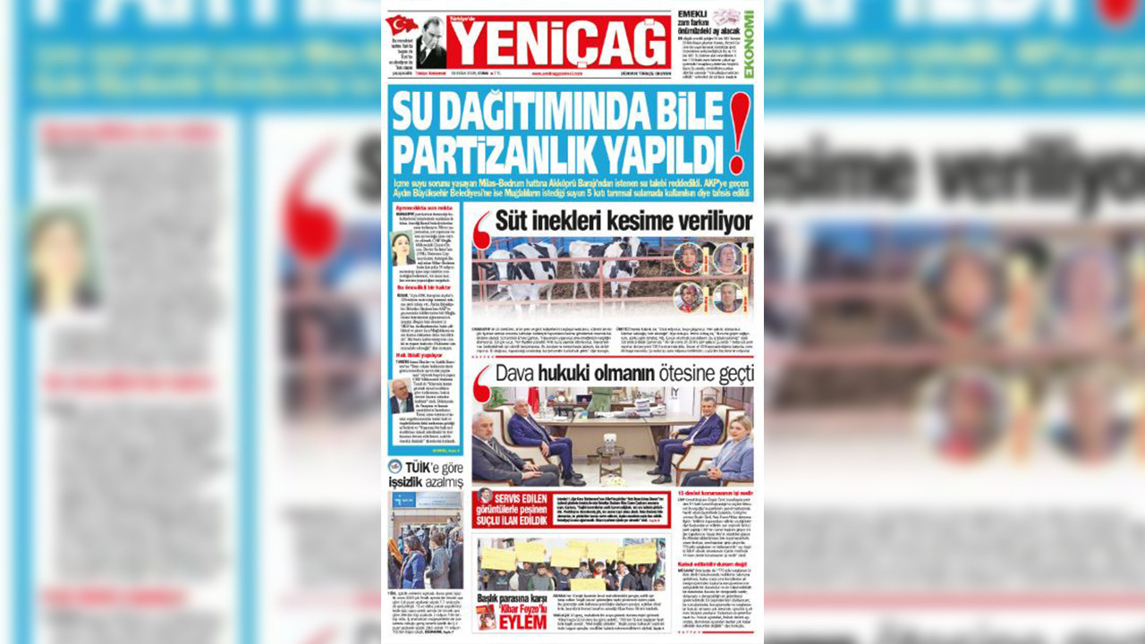 Yeniçağ Gazetesi: Su dağıtımında bile partizanlık yapıldı