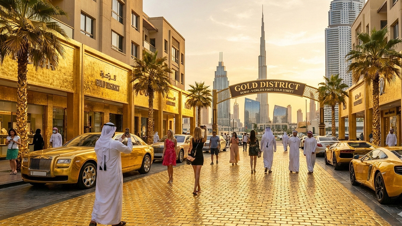 Adım başına 5 bin dolar! Dubai, dünyanın ilk Altın Sokağı’nı inşa ediyor