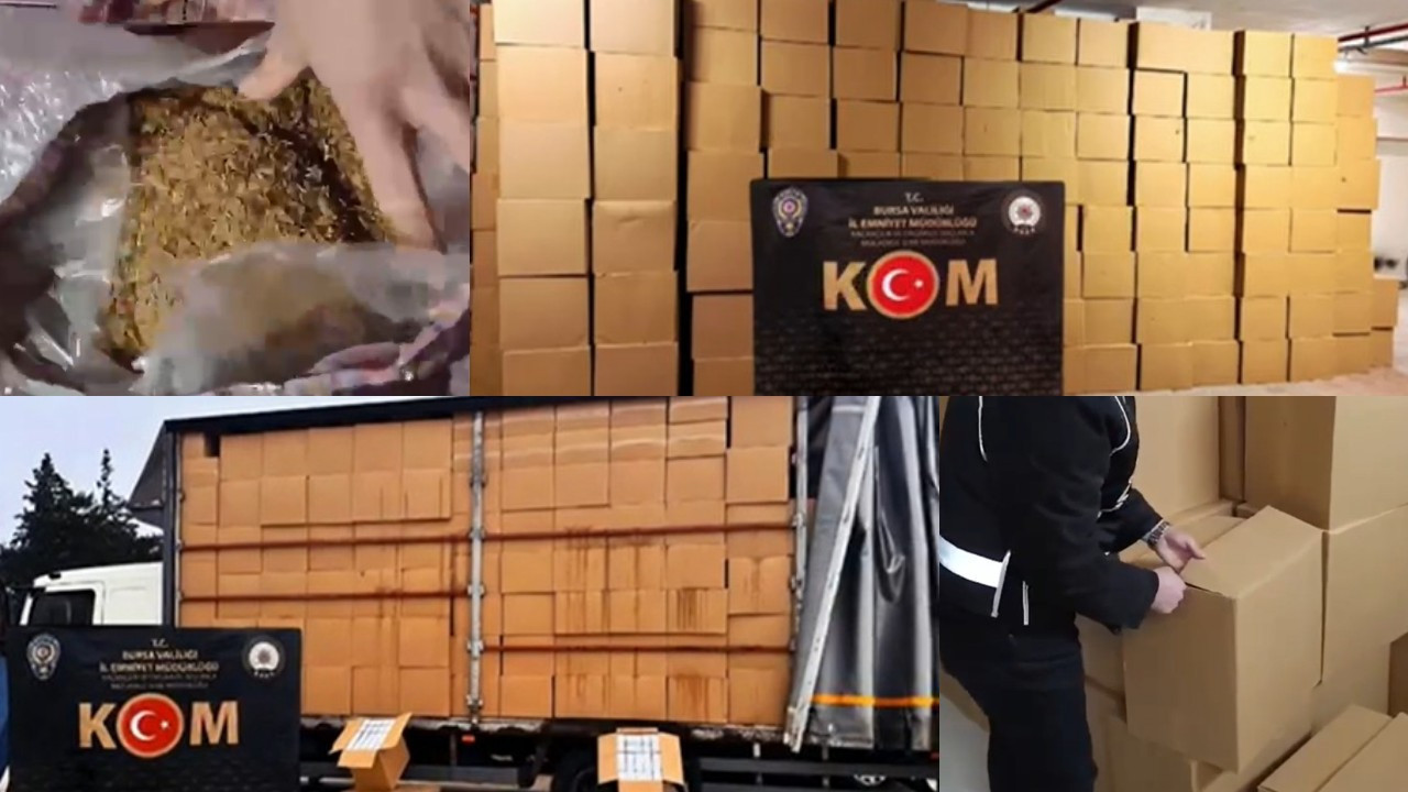 Bursa’da kaçakçılığa geçit yok: 8,7 milyon makaron ve 1,6 ton tütün ele geçirildi