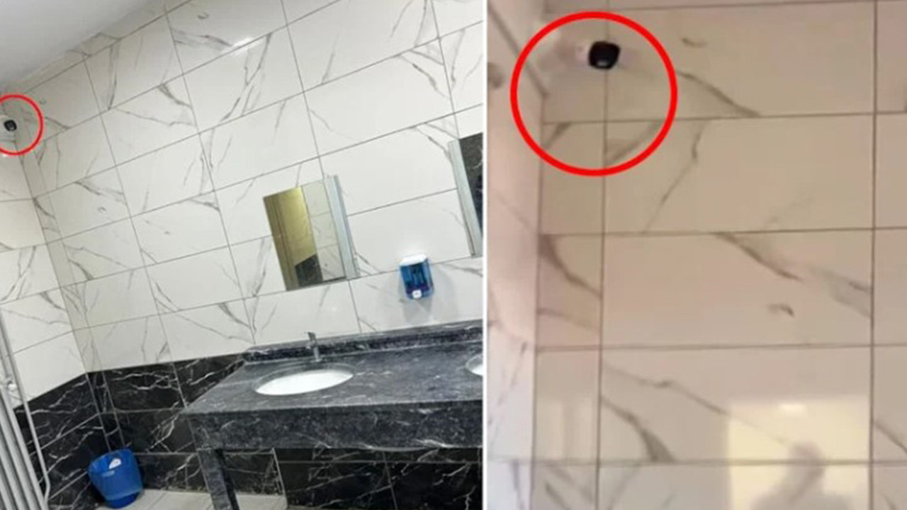 Devlet okulu tuvaletinde kamera skandalı