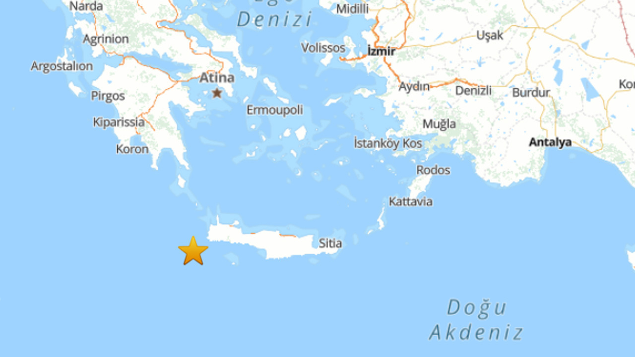 Akdeniz'de 4.2 büyüklüğünde deprem