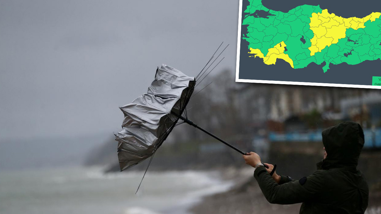 Meteoroloji'den 20 il için fırtına ve sağanak uyarısı